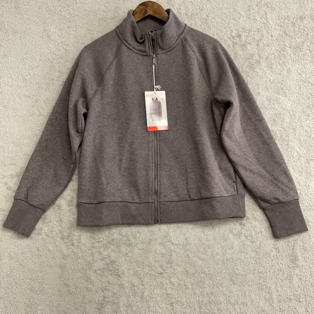 NEW Mondetta Women's M Purple Full-Zip Sweatshirt Mock neck  G1733